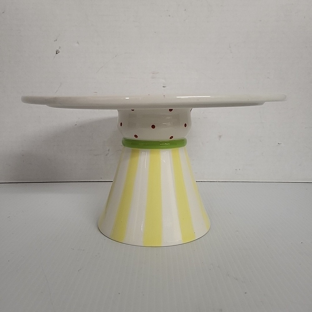Dayspring 10 3/4"x5 3/4" Ceramic White Cake Stand Birthday Psalm Lord's Blessing - Picture 3 of 6